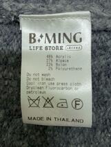 B:MING LIFE STORE by BEAMS◆カーディガン(厚手)/-/アクリル/GRY/無地_画像4