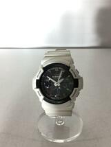 CASIO◆ソーラー腕時計・G-SHOCK/デジアナ/ラバー/BLK/WHT_画像1