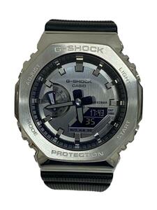 CASIO◆クォーツ腕時計_G-SHOCK/デジアナ/ラバー/BLK/BLK/SS