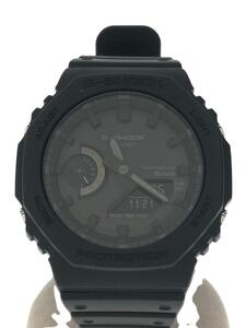 CASIO◆ソーラー腕時計_G-SHOCK/デジアナ/ラバー/BLK/BLK