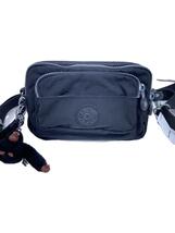 Kipling◆ショルダーバッグ/PVC/BLK/無地_画像1