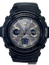 CASIO◆ソーラー腕時計・G-SHOCK/デジアナ/チタン/BLK/BLK_画像1