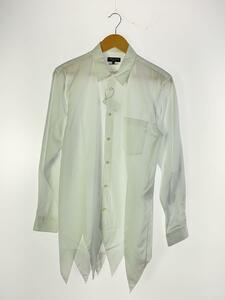 COMME des GARCONS HOMME PLUS◆23SS/ASYMMETRICAL SHIRT/長袖シャツ/S/コットン/WHT/PK-B019