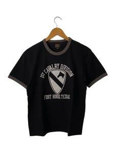 THE REAL McCOY’S◆Tシャツ/36/コットン/ブラック/プリント