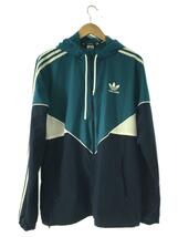 adidas◆マウンテンパーカ/M/ナイロン/BLU/無地/DH6659/ペンキ汚れ有_画像1