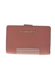 MICHAEL KORS◆2つ折り財布/レザー/PNK/レディース/35F7GTVF2L