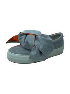 JOSHUA◆ローカットスニーカー/37/GRY/コットン/10078/リボンスリッポン