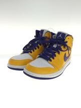 NIKE◆AIR JORDAN 1 MID LAKERS/エアジョーダンミッド/554724-708/26cm/YLW_画像2