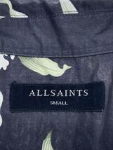 ALLSAINTS◆オープンカラー/半袖シャツ/S/コットン/BLK/MS122L_画像3