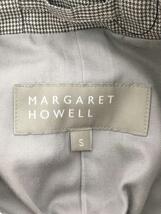 MARGARET HOWELL◆トレンチコート/S/リネン/GRY/チェック/579-110901_画像3