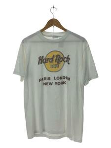 Hanes◆80s/Hard Rock/Tシャツ/XL/コットン/WHT