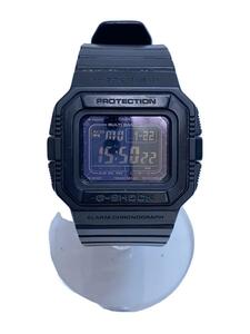 CASIO◆ソーラー腕時計・G-SHOCK/デジタル/ラバー/BLK/BLK