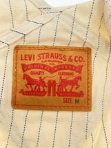 Levi’s◆オールインワン/M/コットン/WHT/ストライプ_画像4