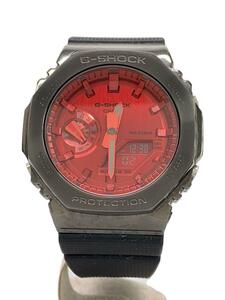 CASIO◆クォーツ腕時計_G-SHOCK/アナログ/ラバー/RED/BLK