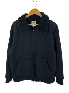 Jackman◆GG SWEAT BOA COLLAR/ボアカラージャケット/S/コットン/BLK/JM8157