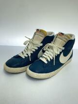 NIKE◆WMNS BLAZER MID SUEDE VNTG/ウィメンズブレーザーミッドスエード/ネイビー/27cm_画像2