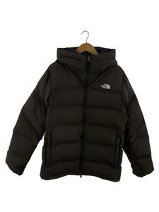 THE NORTH FACE◆ノースフェイス/BELAYER PARKA_ビレイヤーパーカ/L/ナイロン/ブラウン/無地/ND92215