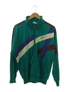 adidas◆90S/トラックジャケット/ジャケット/-/ポリエステル/GRN/総柄/D4/F168