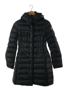 MONCLER◆ロングダウンジャケット/0/ナイロン/ブラック/無地/B20934930005 53048/HERMINE