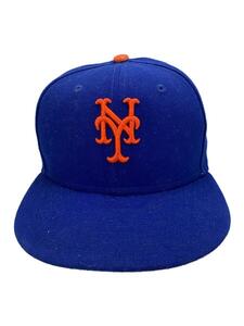 NEW ERA◆NY METS/キャップ/7 1/4/ポリエステル/BLU/メンズ