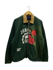 John UNDERCOVER◆ブルゾン/2/コットン/GRN/無地/19SS/floral zipped jacket