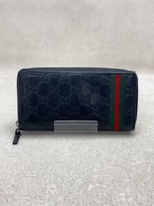 GUCCI◆長財布/レザー/BLK/総柄/メンズ/308009・4276