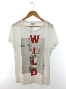 DIESEL◆T-Diego Wild Slubbed/Tシャツ/L/コットン/WHT/プリント