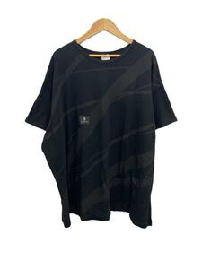 B Yohji Yamamoto◆DIAGONAL BIG S/S/Tシャツ/2/コットン/BLK/NW-T56-074