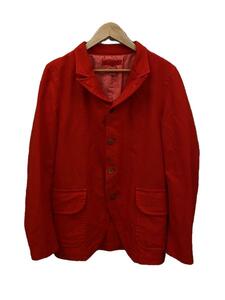 COMME des GARCONS SHIRT◆テーラードジャケット/S/ポリエステル/RED/W27171/縮絨