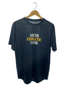 AKTR◆Tシャツ/XL/ポリエステル/BLK/プリント/半袖/ブラック/トップス/