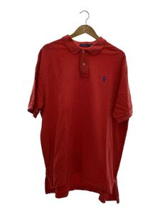 POLO RALPH LAUREN◆ポロシャツ/XXL/コットン/RED/無地