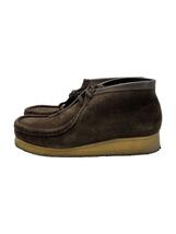 Clarks◆ブーツ/US8.5/BRW/スウェード/35402/Wallabee_画像1