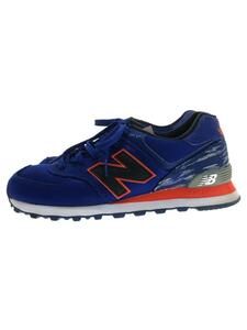 NEW BALANCE◆574/ローカットスニーカー/26cm/ウィズ:D/ブルー/オレンジ/ENCAP/エンキャップ/ML574SIA