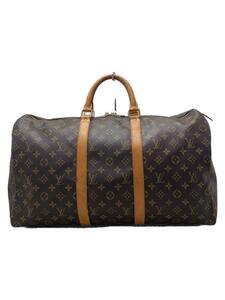 LOUIS VUITTON◆キーポル50_モノグラム・キャンバス_BRW/PVC/BRW