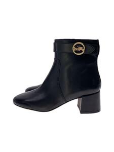 COACH◆TANIA LTR BOOTIE/ショートブーツ/23cm/BLK/レザー/FG2908