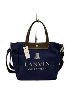 LANVIN COLLECTION◆ショルダーバッグ/キャンバス/BLU