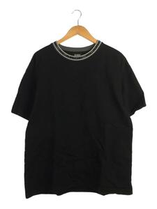 X-LARGE◆21SS/S/S JACQUARD RIB TEE/Tシャツ/L/コットン/BLK/101212011013