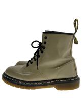 Dr.Martens◆ブーツ/6/レザー/ベージュ/1460/8ホール/白ステッチ/黒シューレース/_画像1