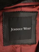 JOHNNY WOLF◆レザージャケット・ブルゾン/-/羊革/BLK/無地_画像3