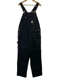 Carhartt◆オーバーオール/38/コットン/ブラック/無地/102776-001/DUCK BIB OVERALLS/