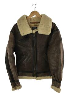 AVIREX* flight jacket /38/ leather / Brown / plain /AC-17755