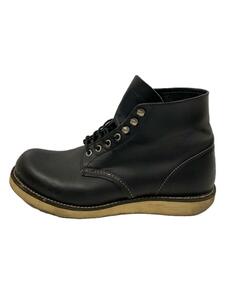 RED WING◆レースアップブーツ・6インチクラシックプレーントゥ/27cm/BLK/レザー