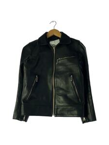 SUNSET BAY/ collar attaching single rider's jacket /-/ leather /BLK