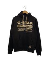 G-STAR RAW◆プリント/パーカー/S/コットン/ブラック_画像1