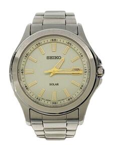 SEIKO◆セイコー/ソーラー腕時計/アナログ/ステンレス/V147-0AR0