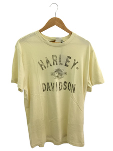 HARLEY DAVIDSON◆20SS/Sprayed Print Tee-Slim Fit/L/コットン/IVO/プリント/96429-20VH