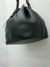 LOUIS VUITTON◆ショルダーバッグ/レザー/BLK/角擦れ有_画像3