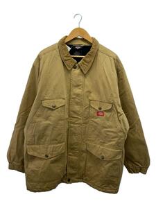 DICKIES◆USED_ダブルポケットワークジャケット/XL/コットン/キャメル/※汚れあり