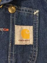 Carhartt◆オーバーオール/34/デニム/WASHED DENIM BIB OVERALL/R07-DST/フロント汚れ有_画像3