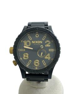 NIXON◆クォーツ腕時計/アナログ/ステンレス/BLK/BLK/SS/THE 51-30